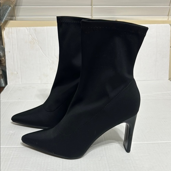 Boohoo ankle booties High Heel Sock Boots Wide fit size US 10      EU 41 or UK 8 - Picture 7 of 16